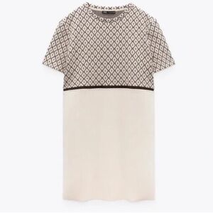 ZARA Combination Jacquard Dress size XL